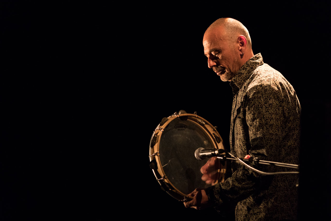 Percussionista in concerto al teatro di Orsogna, Chieti